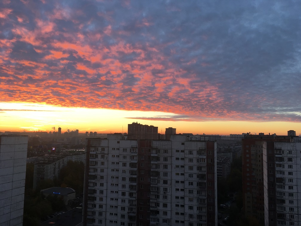 This morning in Khimki - My, dawn, Megapolis, Longpost