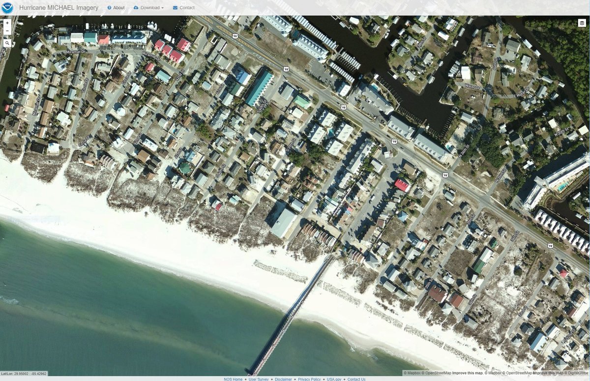 Hurricane Michael satellite photo before and after - Hurricane, Satellite, Consequences