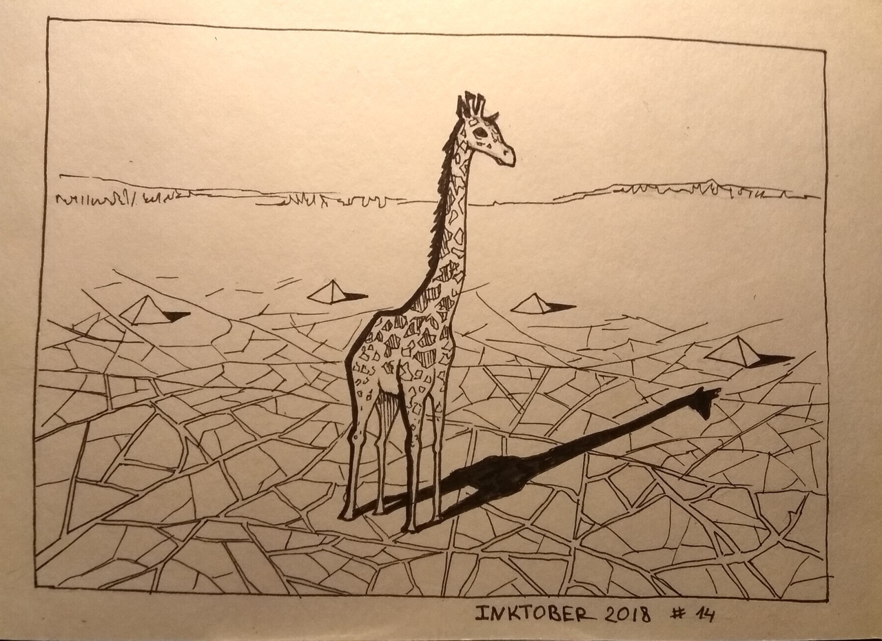 Through the pages of Inktober - My, Inktober, Drawing, Sketch, Longpost, Animals, Creatures