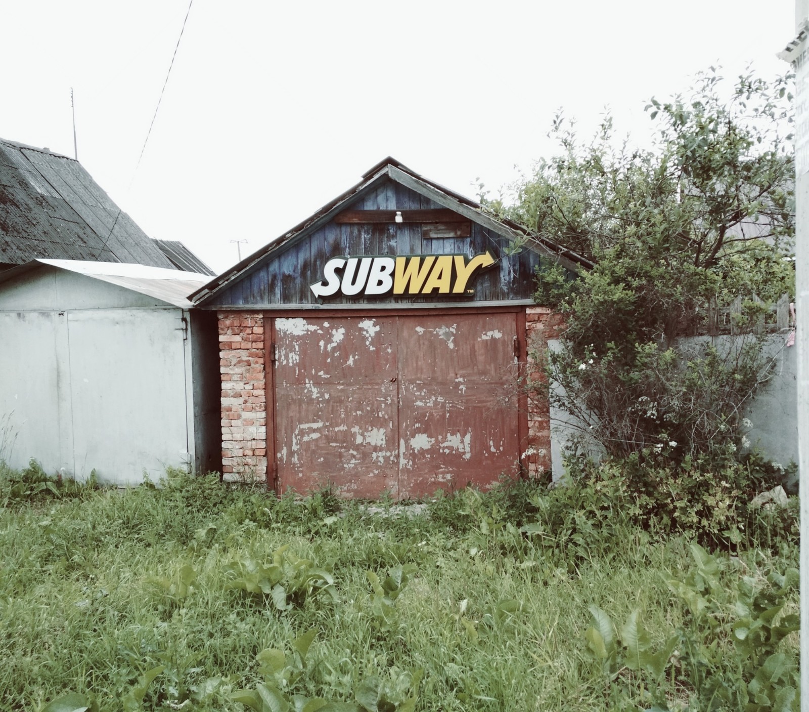 Subway - My, Subway, Village, Absurd, Signboard