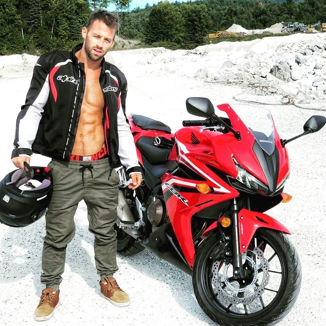 Would go far away - Muscle, Motorcyclist, Male beauty, Longpost, Motorcyclists, beauty