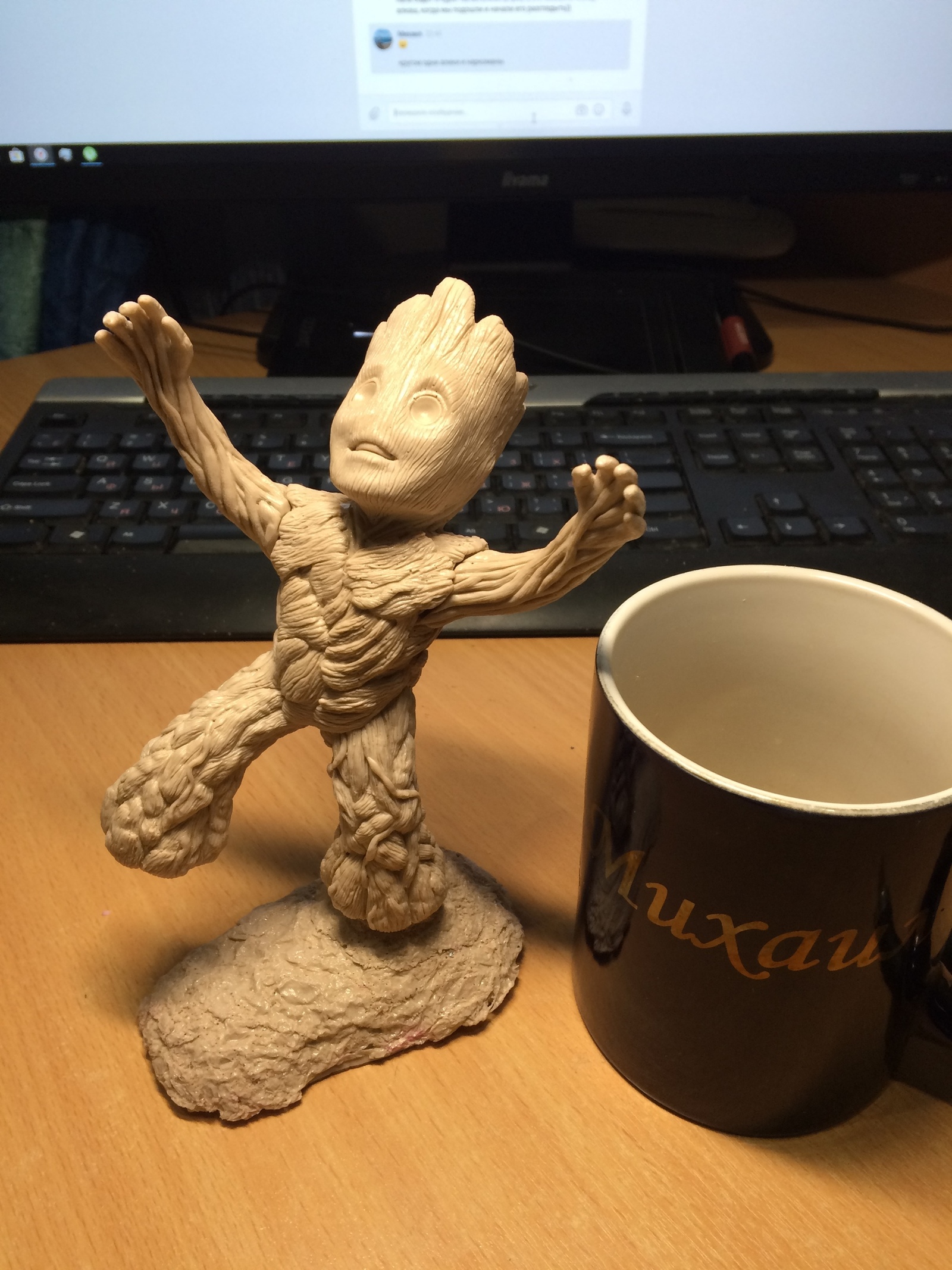 How I sculpted Baby Groot - My, Groot, , Лепка, Guardians of the Galaxy, Guardians of the Galaxy Vol. 2, Comics, Marvel, , Longpost