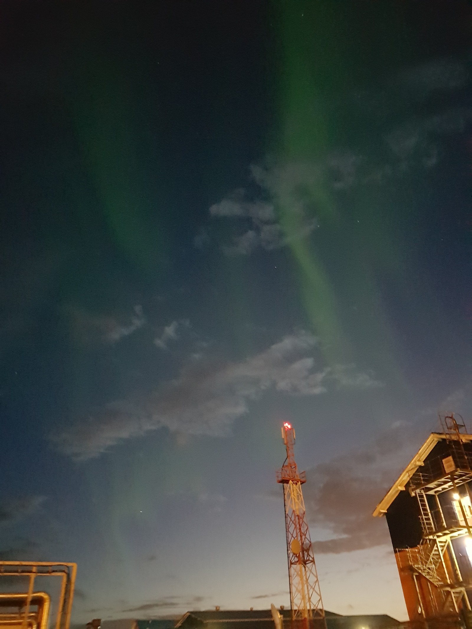 Northern Lights, on Sabbath September 4, 2018 - My, YAMAL LNG, Sabbeta, Watch, Longpost