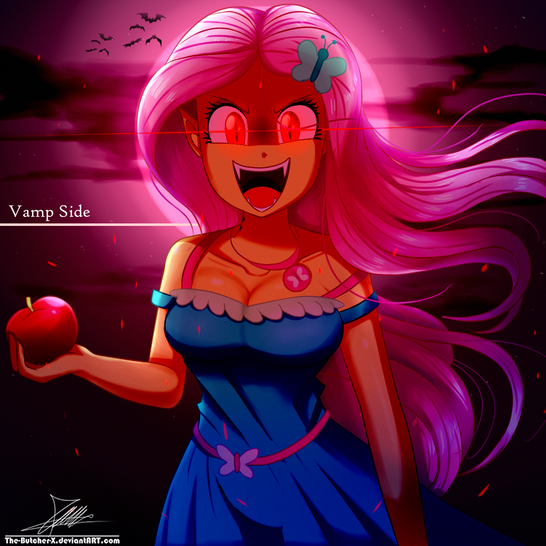 .:Vamp Side:. - My little pony, Equestria girls, Fluttershy, Flutterbat, Thebutcherx