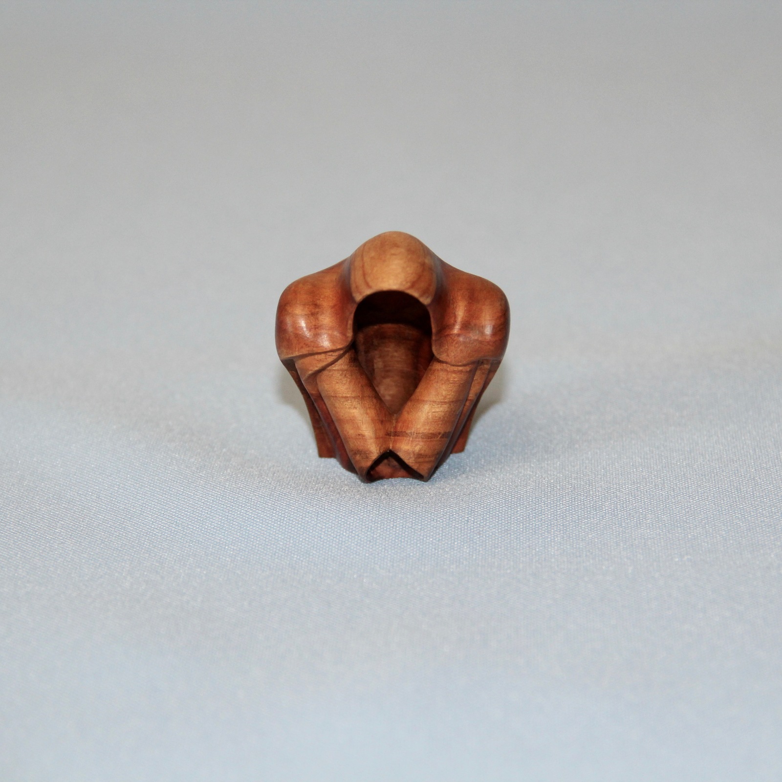 Netsuke #35 Yurei – Phantom of darkness - My, Netsuke, Wood carving, Thread, Miniature, Needlework without process, Longpost