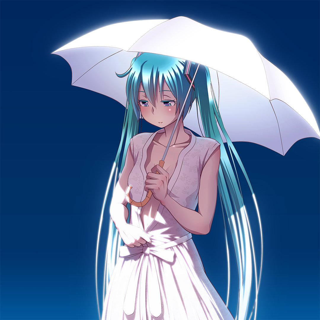 Dull, hot... - Anime, Not anime, Vocaloid, Hatsune Miku, Anime art, Wokada, Longpost