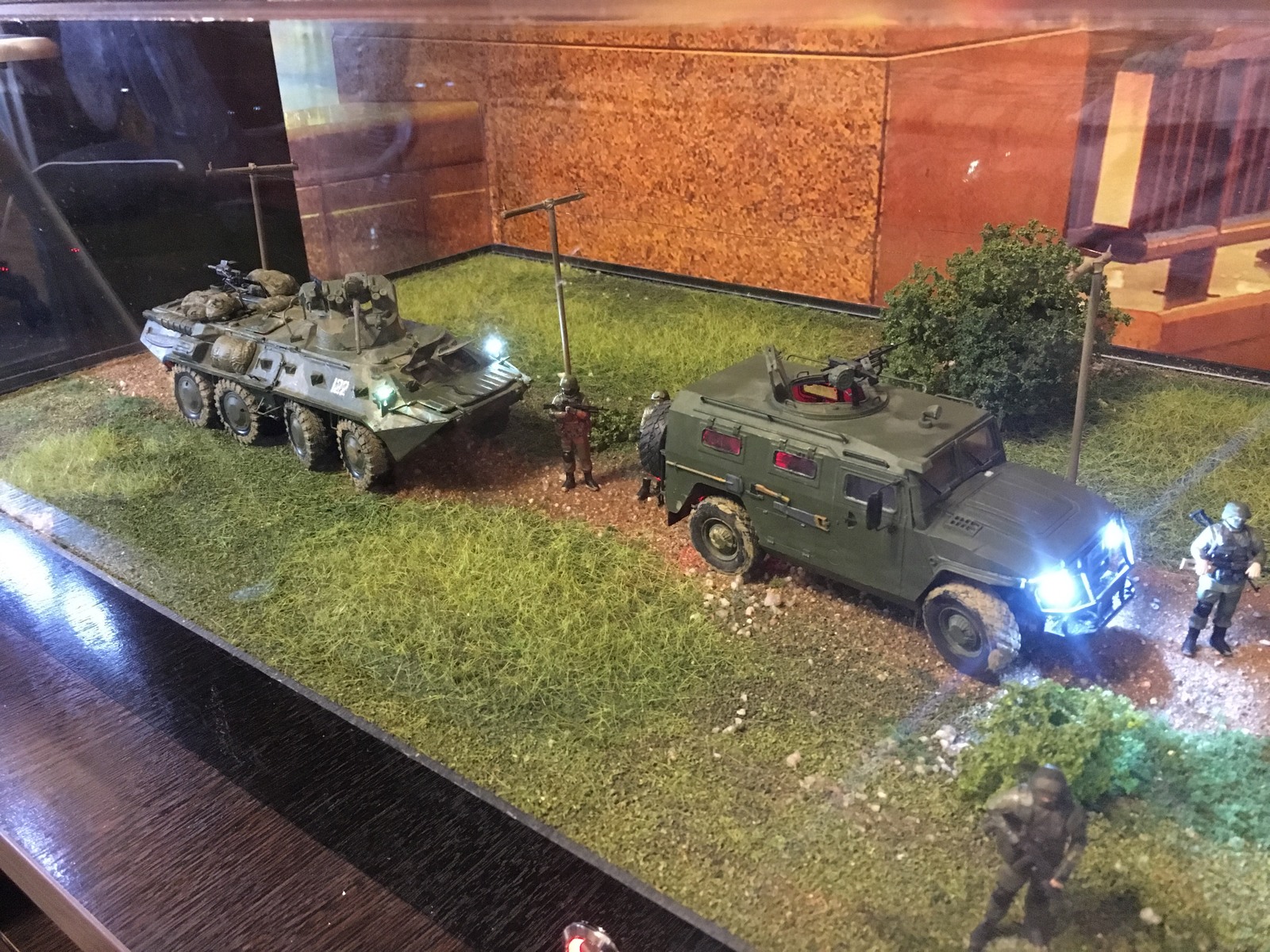 Quiet country road - My, Diorama, Modeling, Btr 82, Gaz-2330, Longpost