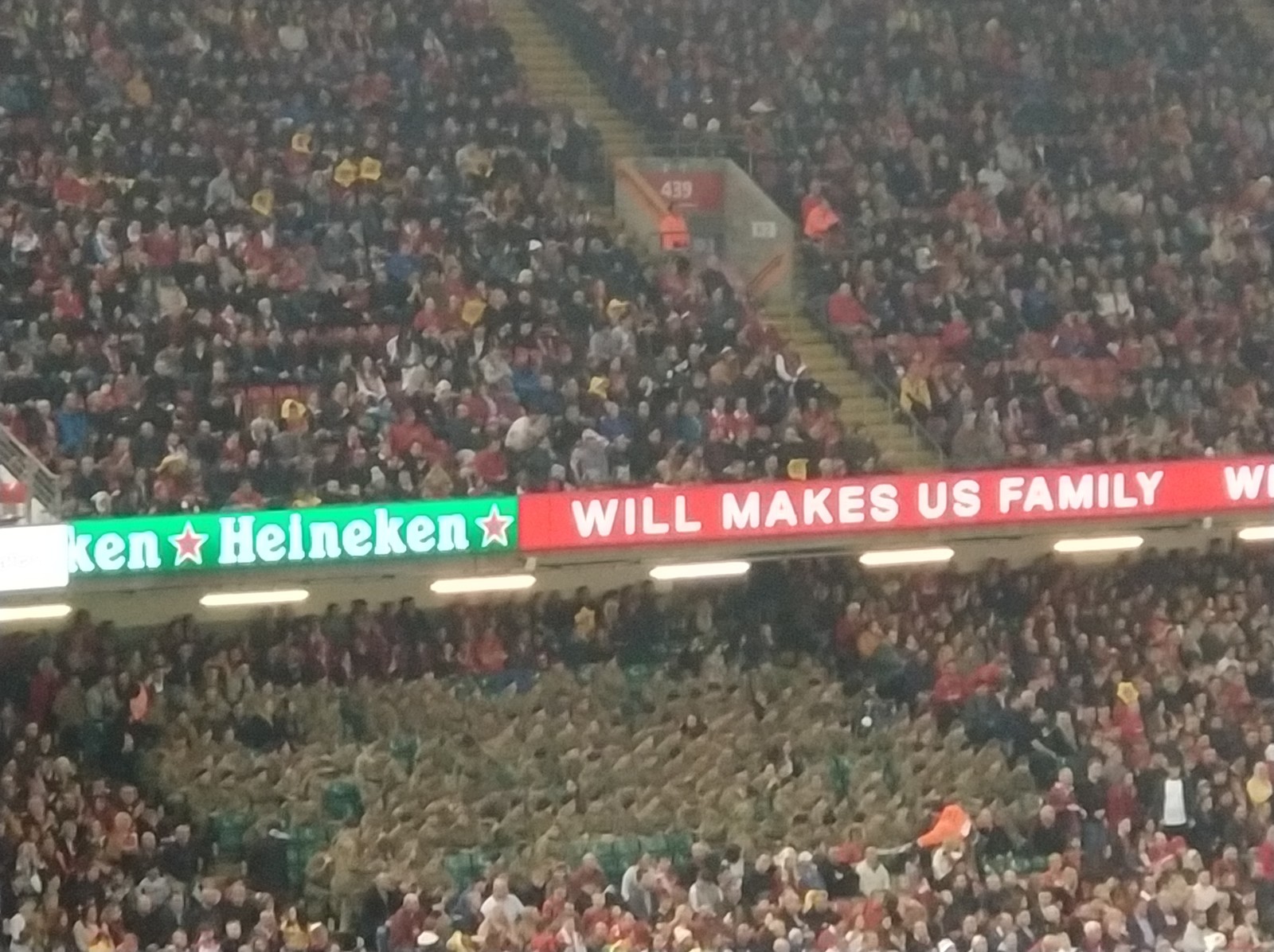 Advertising in the rugby stadium seems to hint. - My, Advertising, Hint, Stadium, Rugby, Spectators