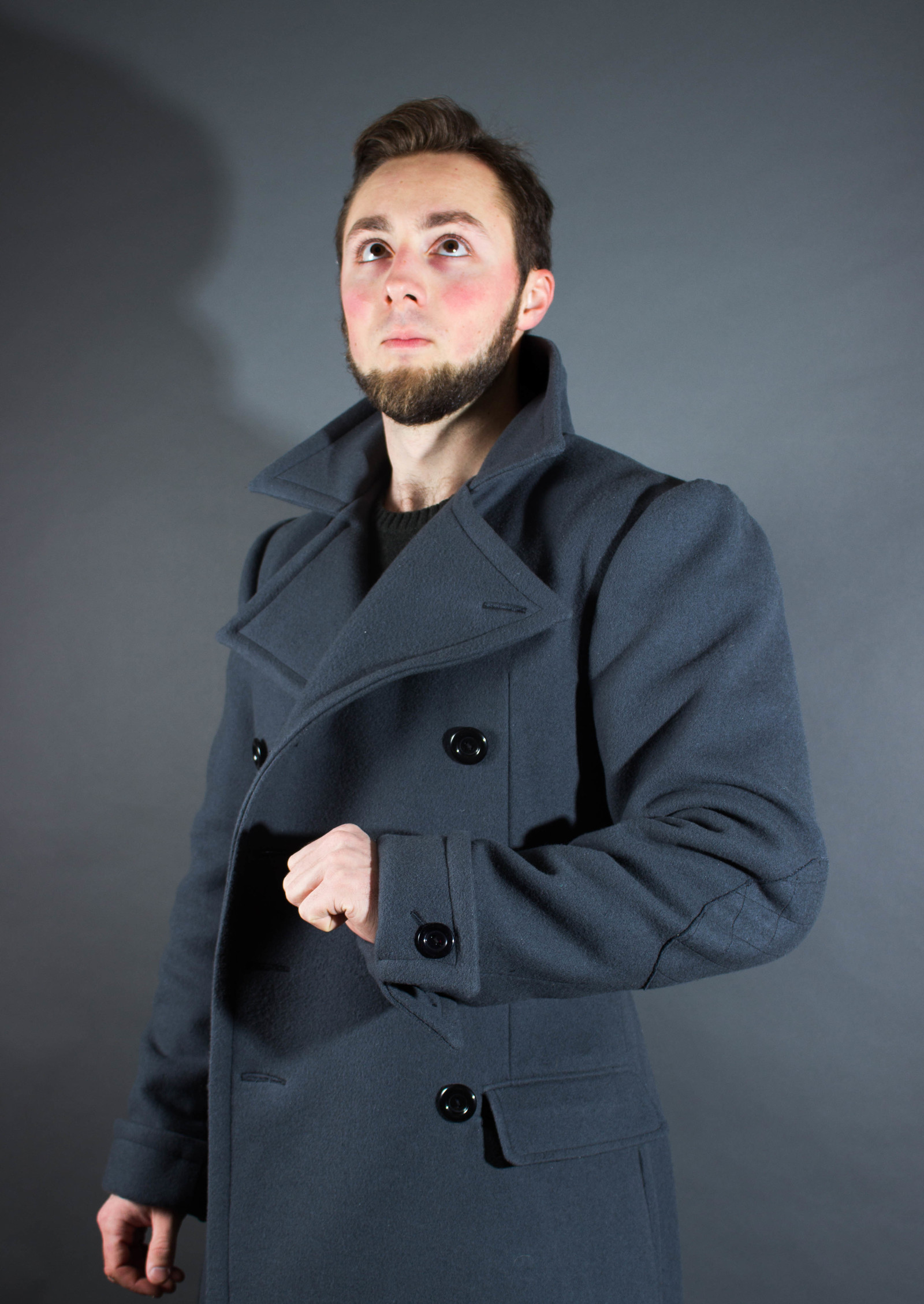 Gray overcoat - My, Scaffold, Longpost, Needlework without process, Mens clothing, Cloth, Costume, Coat, Overcoat