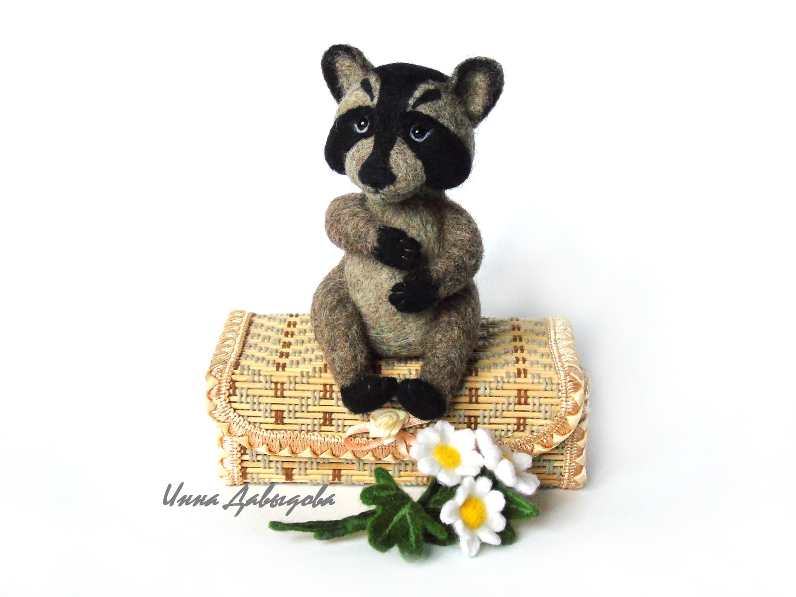 Raccoon Gosh. - My, Needlework without process, Soft toy, Wool toy, Author's toy, Longpost