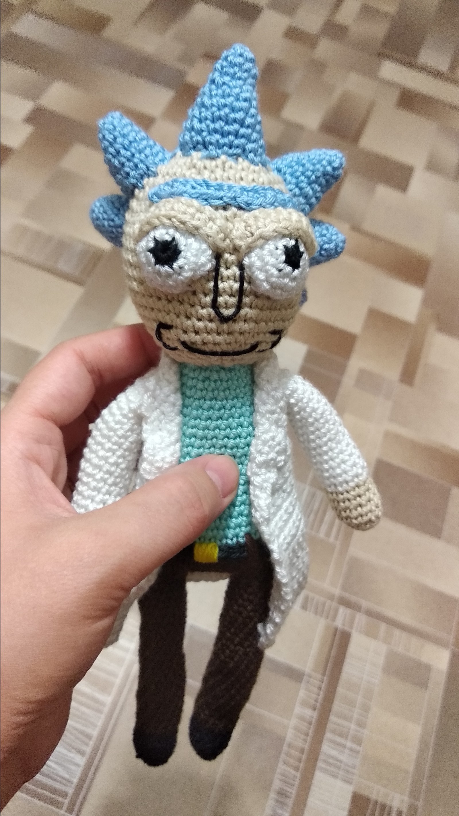 Rick Sanchez - My, Crochet, Knitted toys, Rick Sanchez, Rick and Morty, Longpost