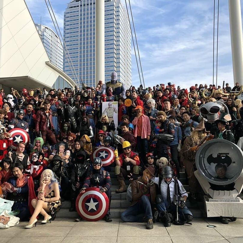 Общее фото косплейщиков на Tokyo Comic Con 2018 - Косплей, Супергерои, Фотография