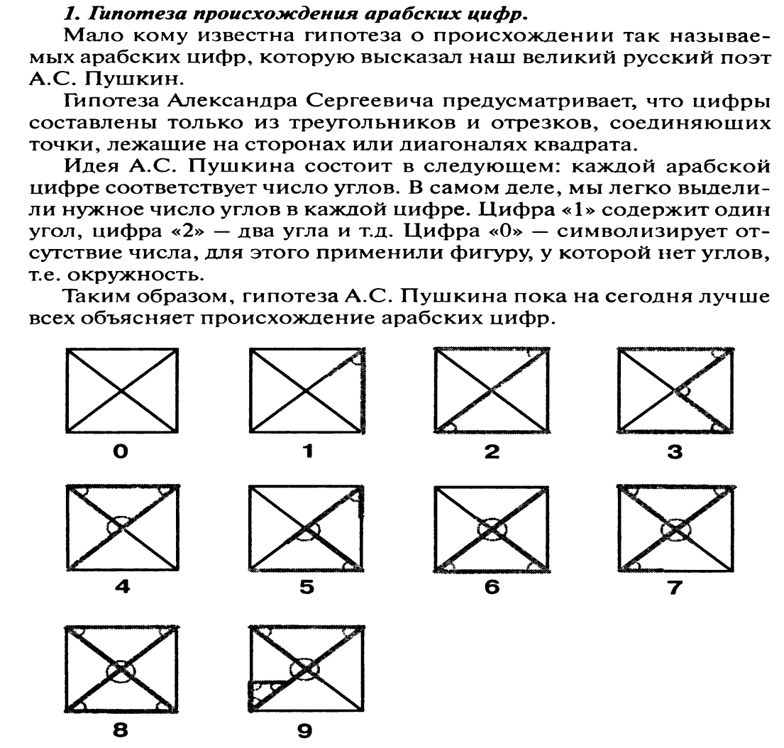 Проект по математике секрет происхождения арабских цифр