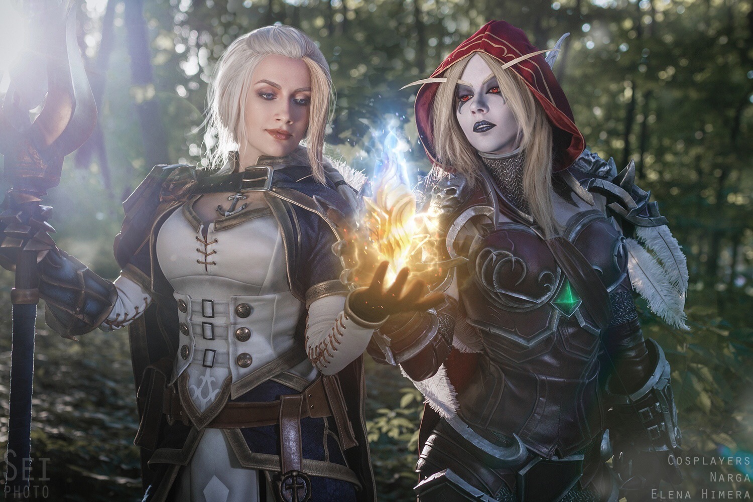 Sylvanas & Jaina by Elena Himera & Narga - Косплей, Сильвана Ветрокрылая, Джайна Праудмур, Elena Himera, Narga, Длиннопост