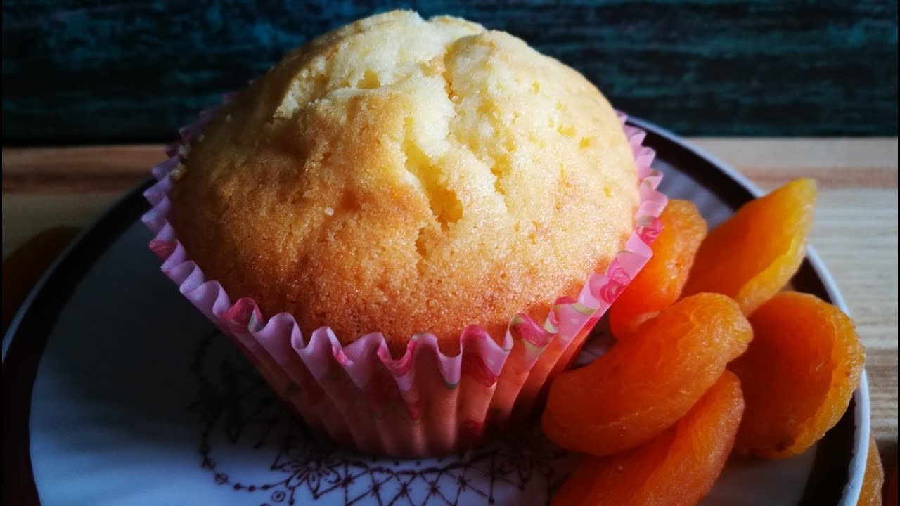 Cupcakes with dried apricots - My, Bakery products, Cake, Cooking, Dried apricots, Video