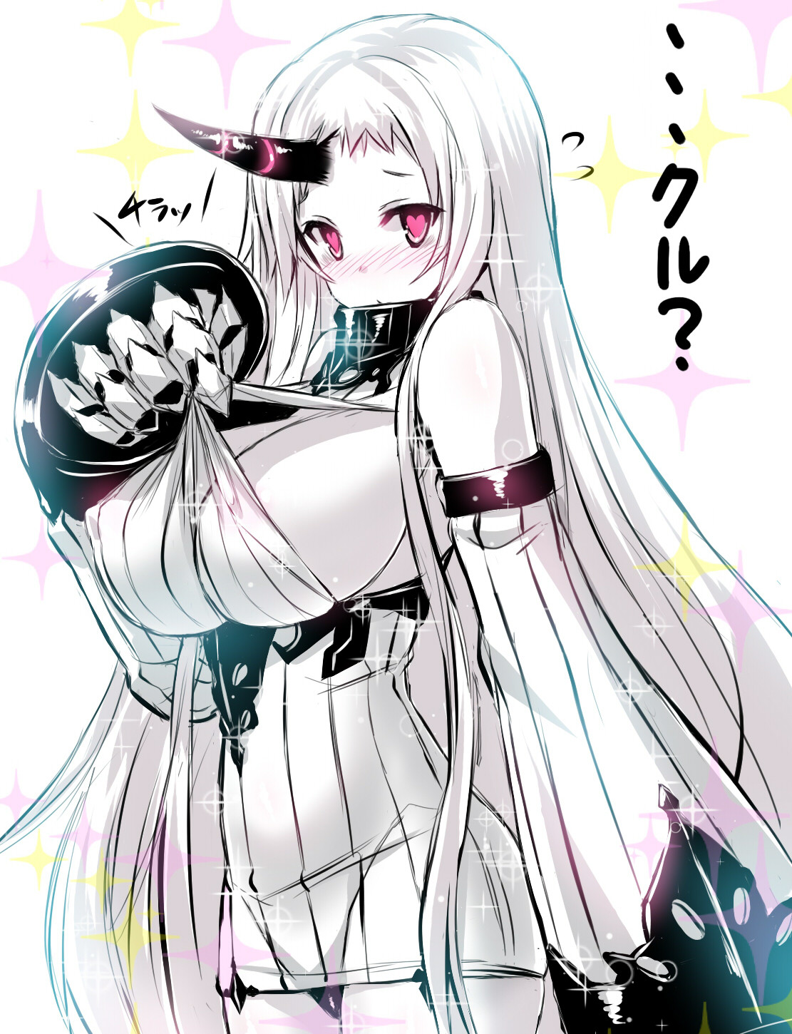 Seaport hime - NSFW, Kantai collection, Seaport hime, Etty, Boobs, Anime art, Anime, Art, Abyssal