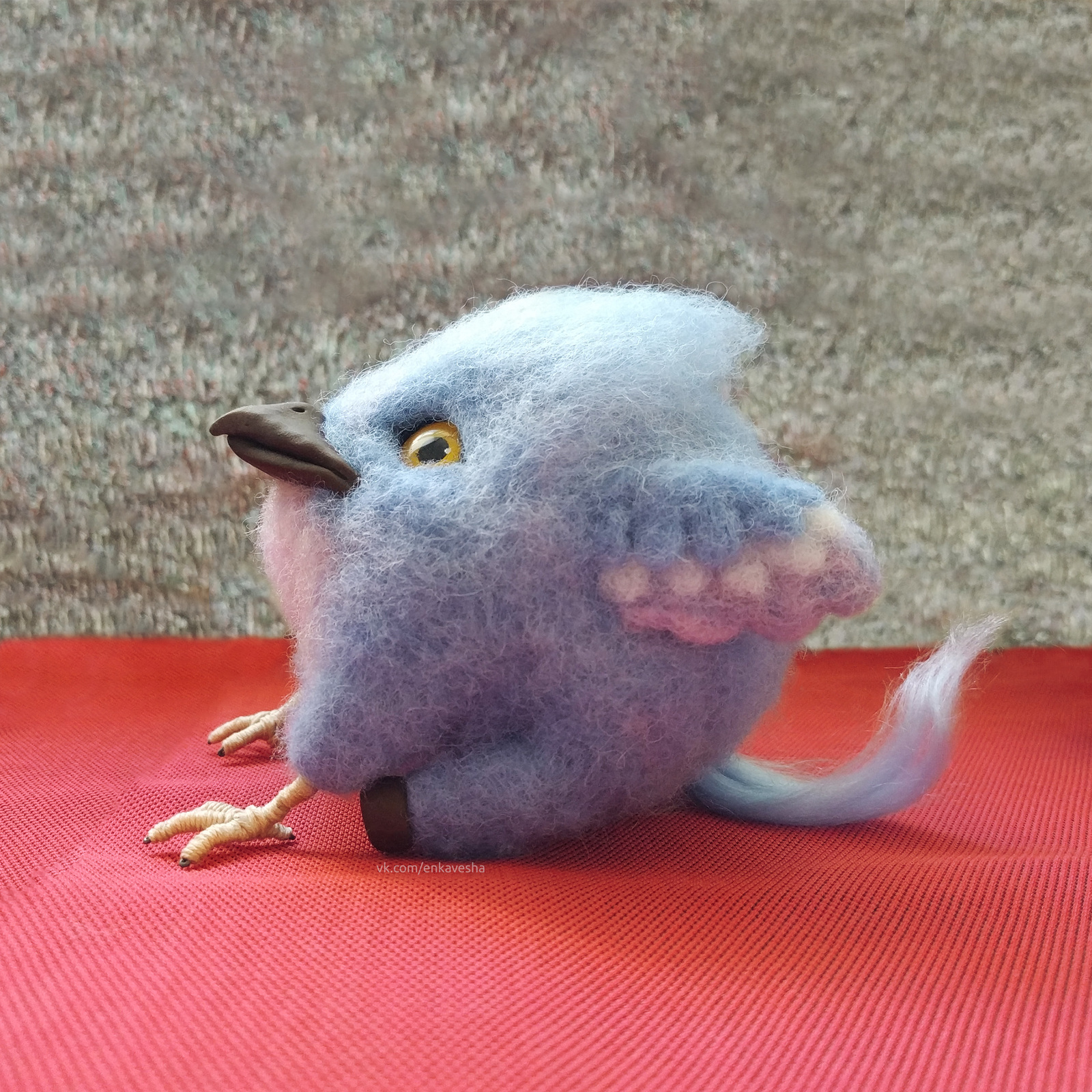 Spherical hippogriff - My, Wallow, Dry felting, Author's toy, Needlework, Needlework with process, Handmade, Harry Potter, Longpost