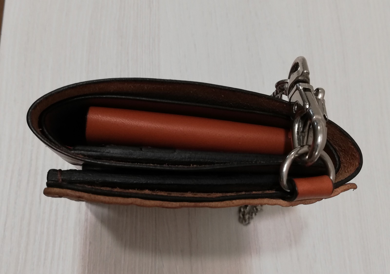 Leather wallet - My, Leather products, With your own hands, Leather craft, Wallet, Longpost