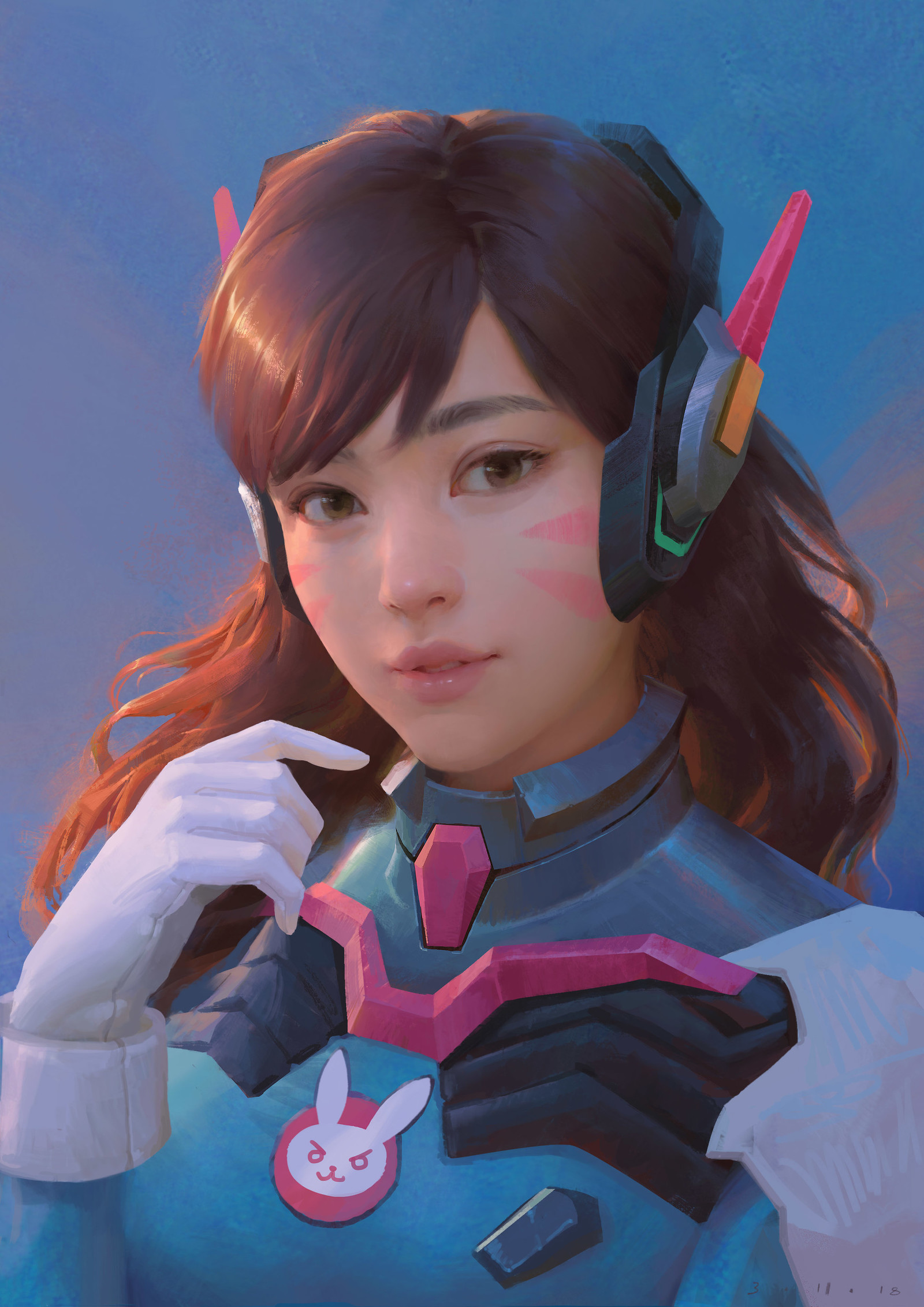 Hana Song. - Overwatch, Арт, Dva, Edward Chee