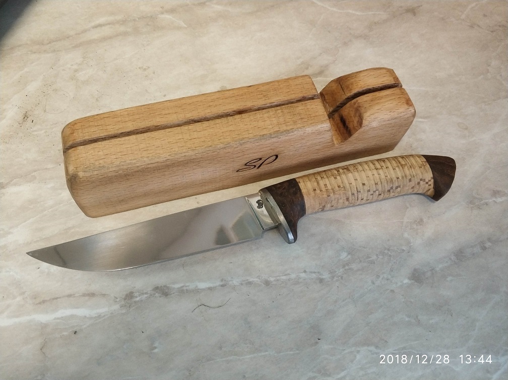 Knife in the kitchen for cutting meat - My, , Longpost, Handmade