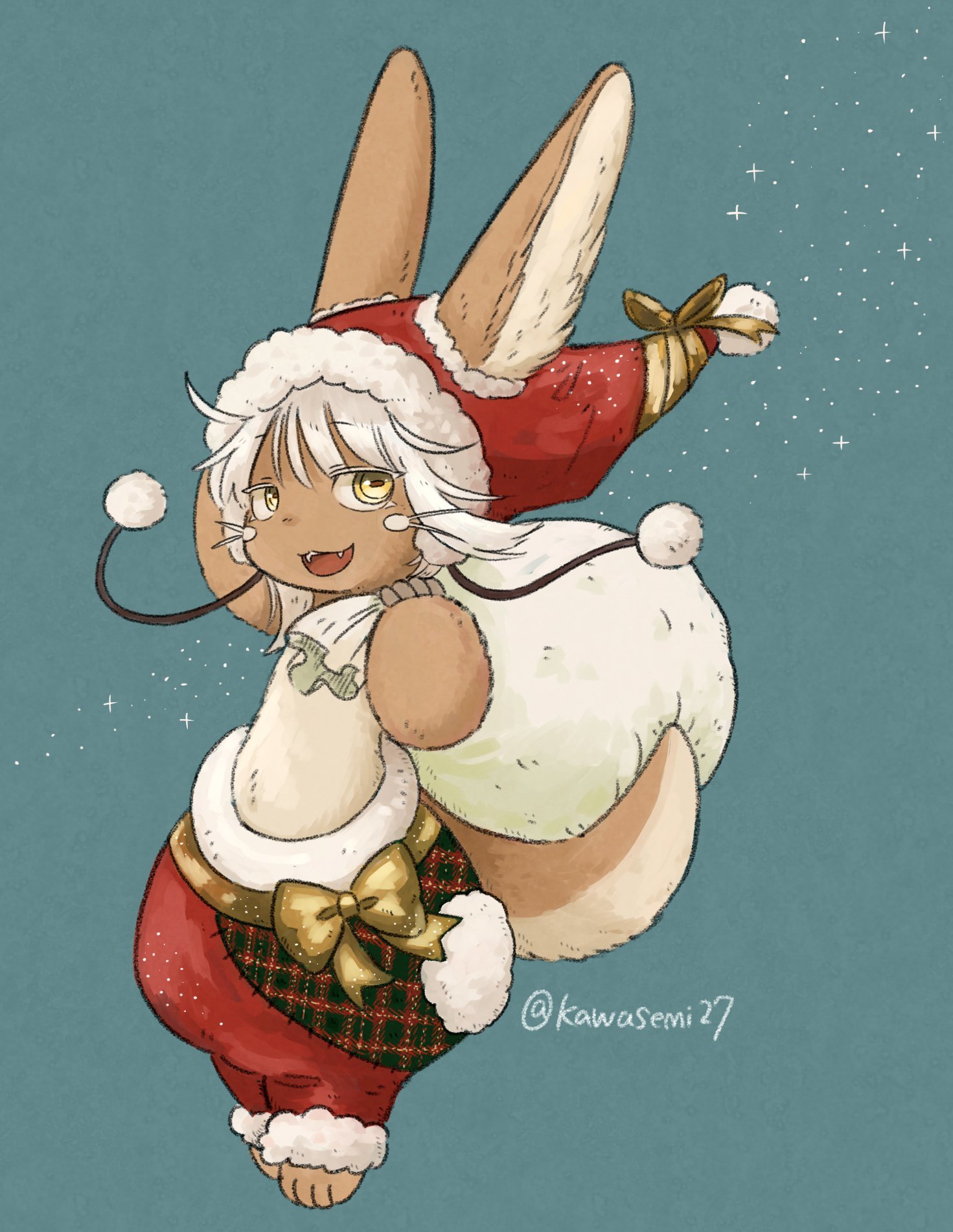 Santa Nanachi - Anime Art, Аниме, Made in Abyss, Nanachi