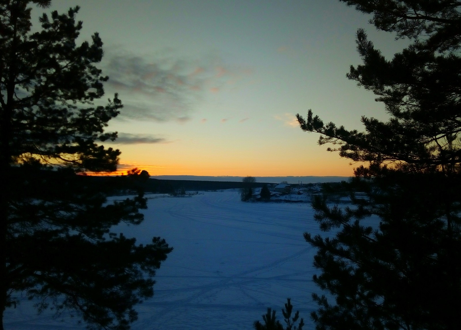 January evening - My, Nature, Sunset, Ural