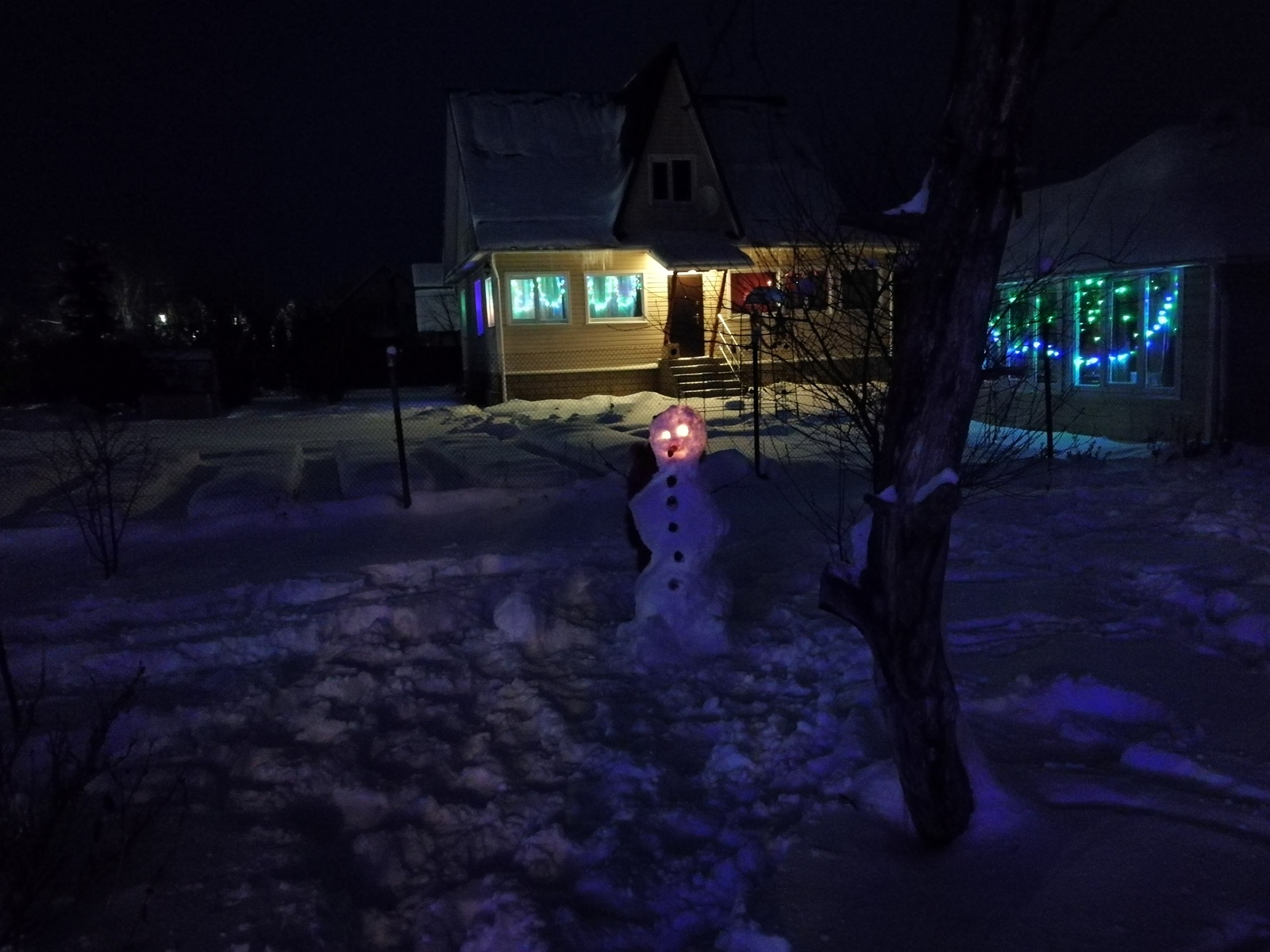 sinister snowman - My, snowman, Candle, With your own hands, Longpost