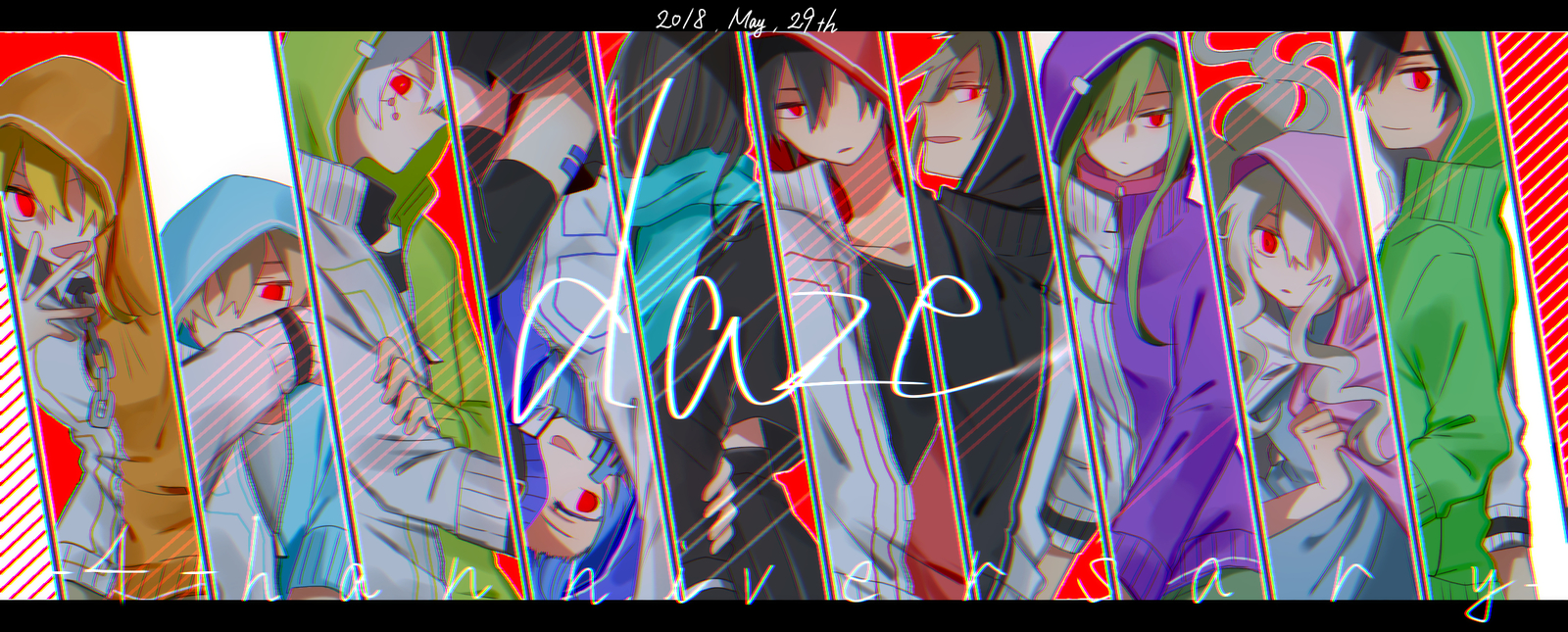 Mekakushi Dan - Anime, Not anime, Kagerou project, Mekakucity Actors, , Pixiv, Anime art, Longpost