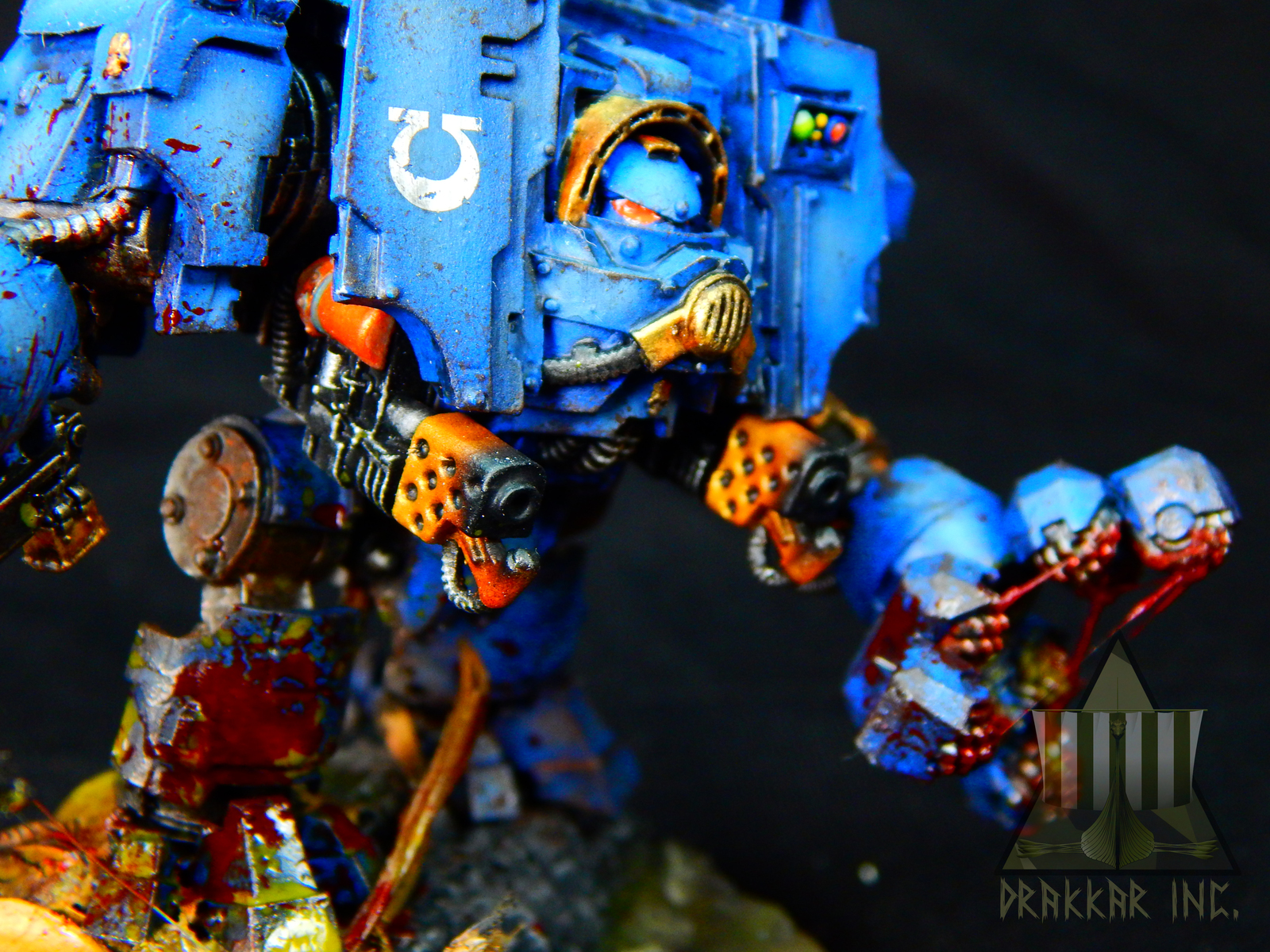 Ironclad Dreadnough - My, Warhammer 40k, Wh painting, Wh miniatures, Miniature, Painting miniatures, Ultramarines, Nurgle, Longpost, Insects