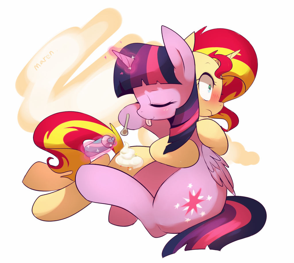 Friendship with the Princess of Friendship - My little pony, Twilight sparkle, Sunset shimmer, Shipping, Marenlicious, Longpost, MLP Lesbian, MLP Edge