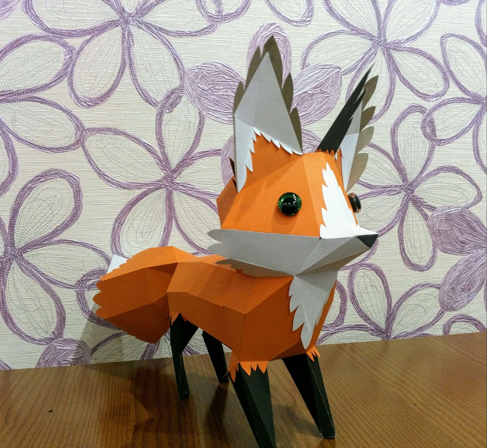 Лиса из картона. Papercraft. | Пикабу