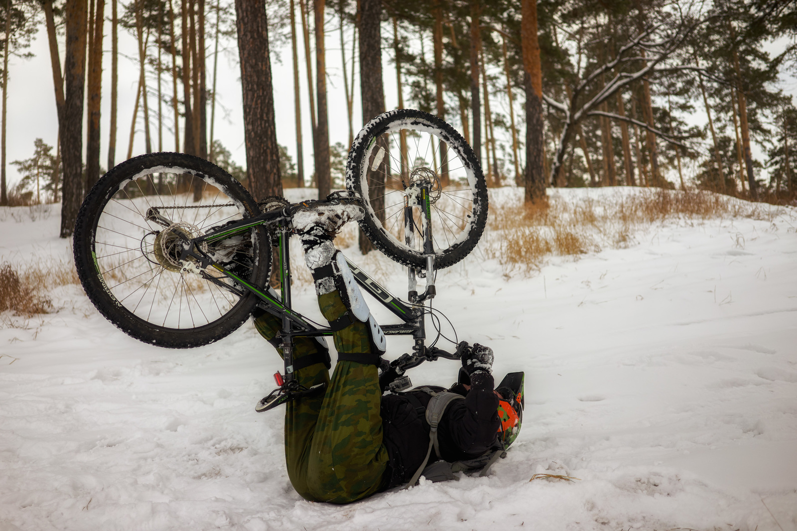 Природы нет, выкладывать не чего. Только вот свои январские покатухи) - Mtb, Велосипед, Падение, Freeride, 2019, Mountain bike, Фотография, Спорт, Длиннопост