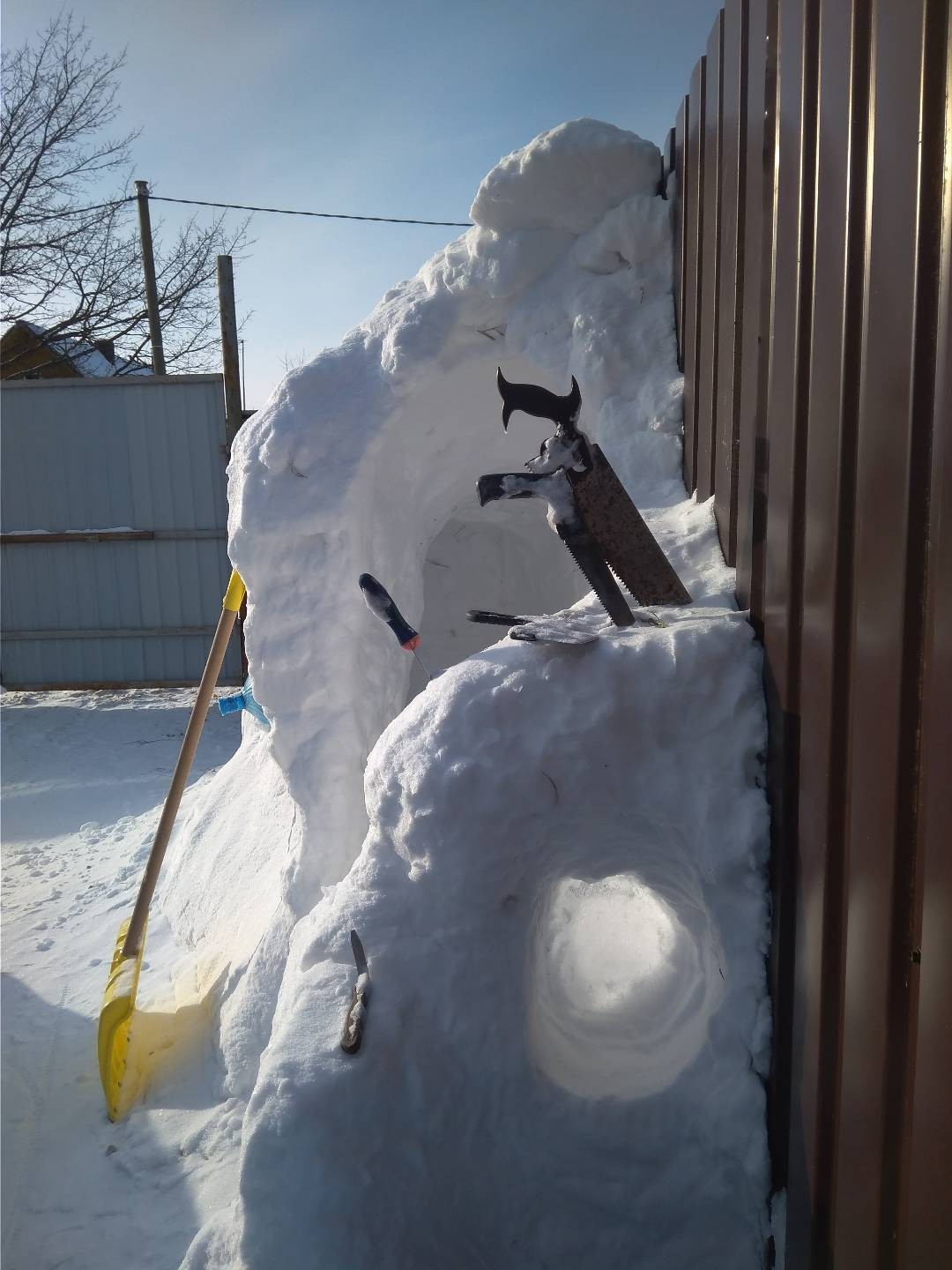 Our snow house - My, Snow figures, Snow fortress, Longpost