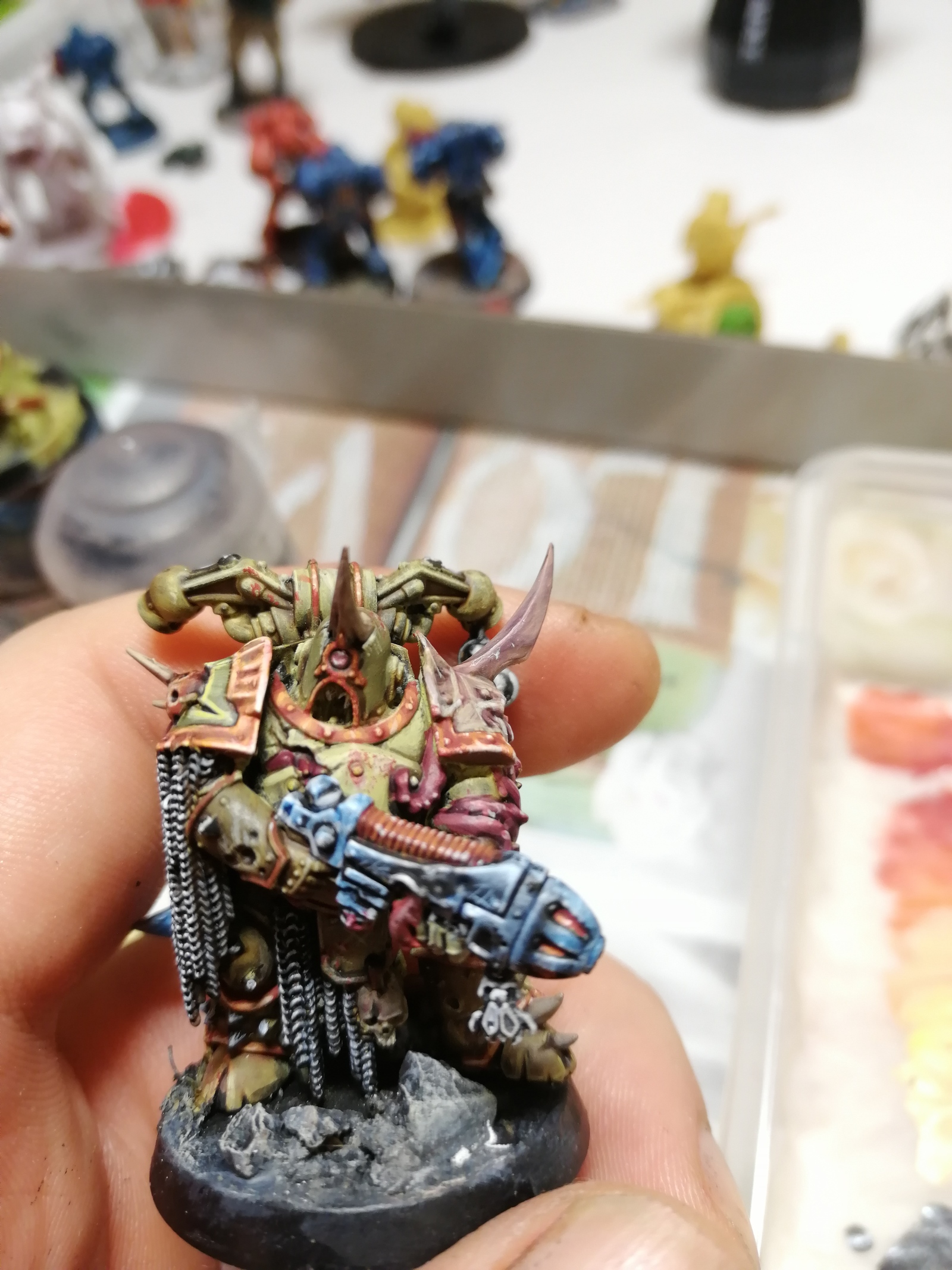 A few plugs in the feed - My, Wh miniatures, Painting miniatures, Miniature, Plague marine, Longpost