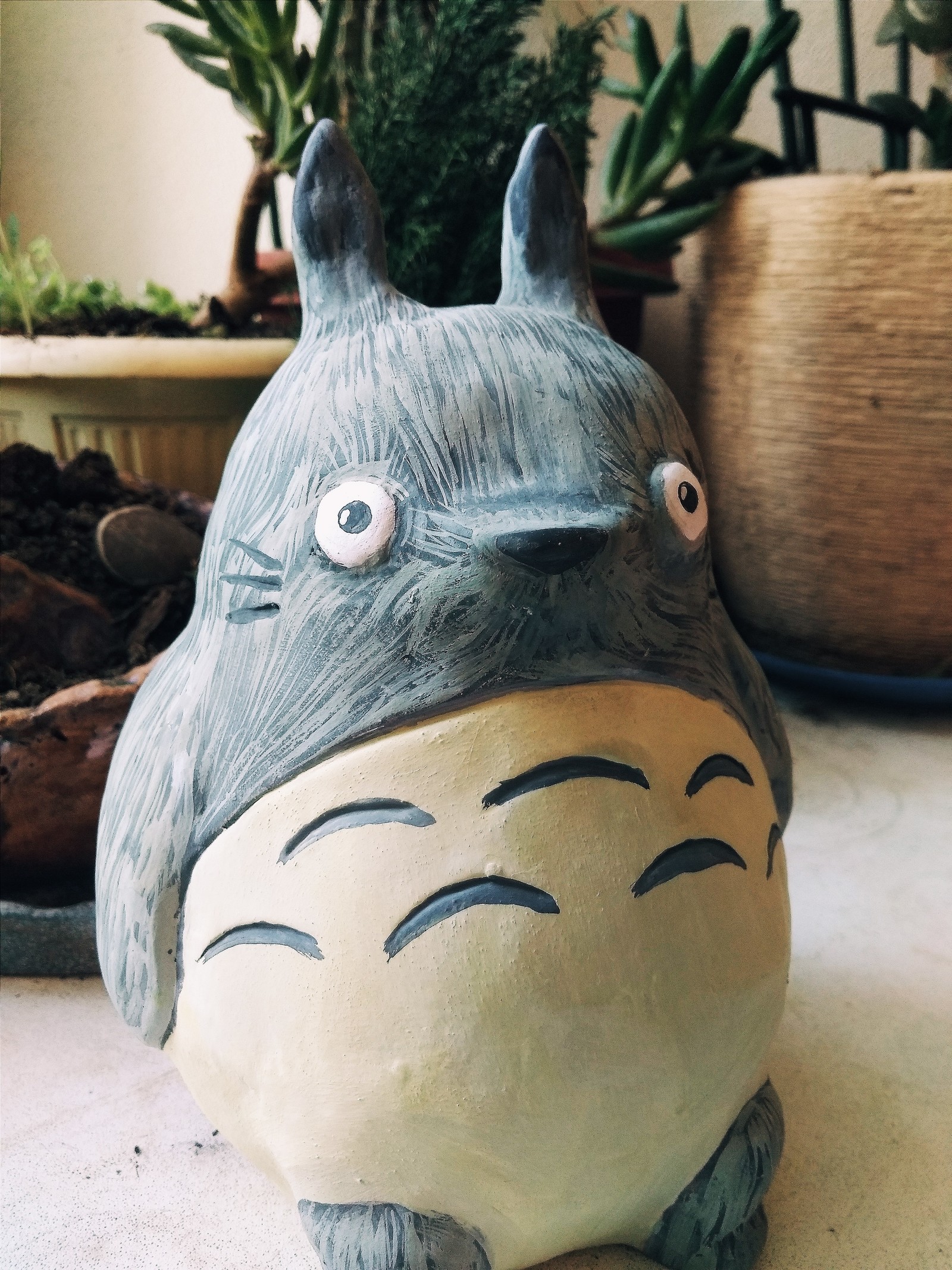 ceramic totoro - My, Totoro, Hayao Miyazaki, Ceramics, Handmade, Longpost