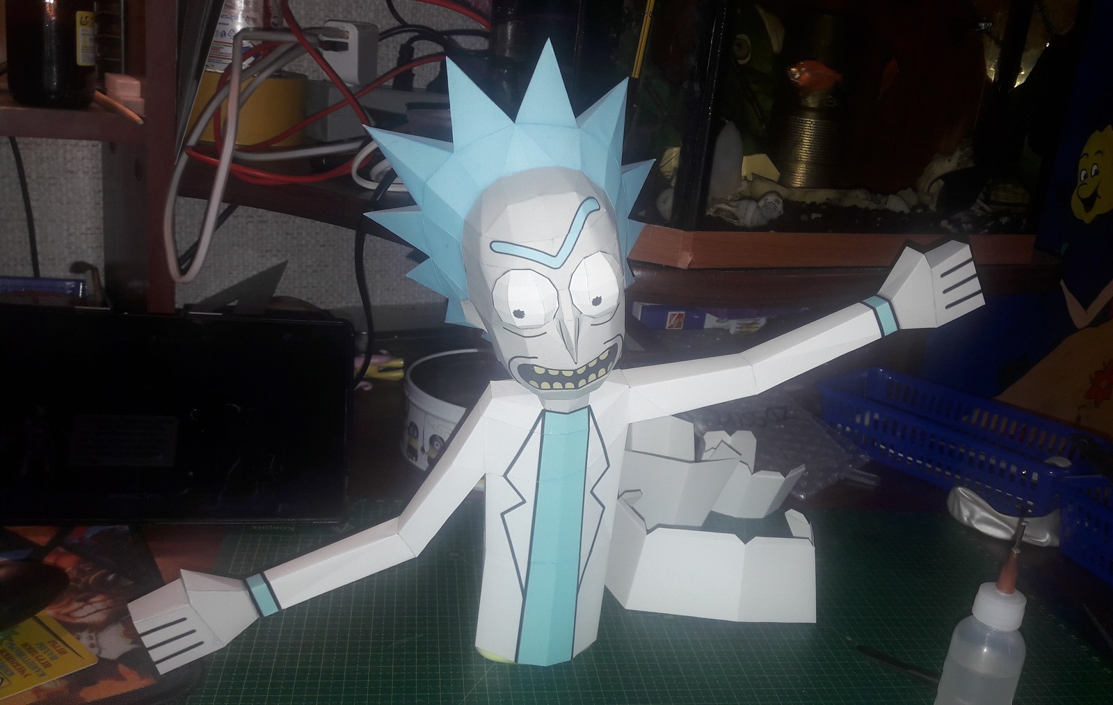 rick and morty papercraft paper figures - My, Rick and Morty, Needlework with process, Papercraft, Longpost