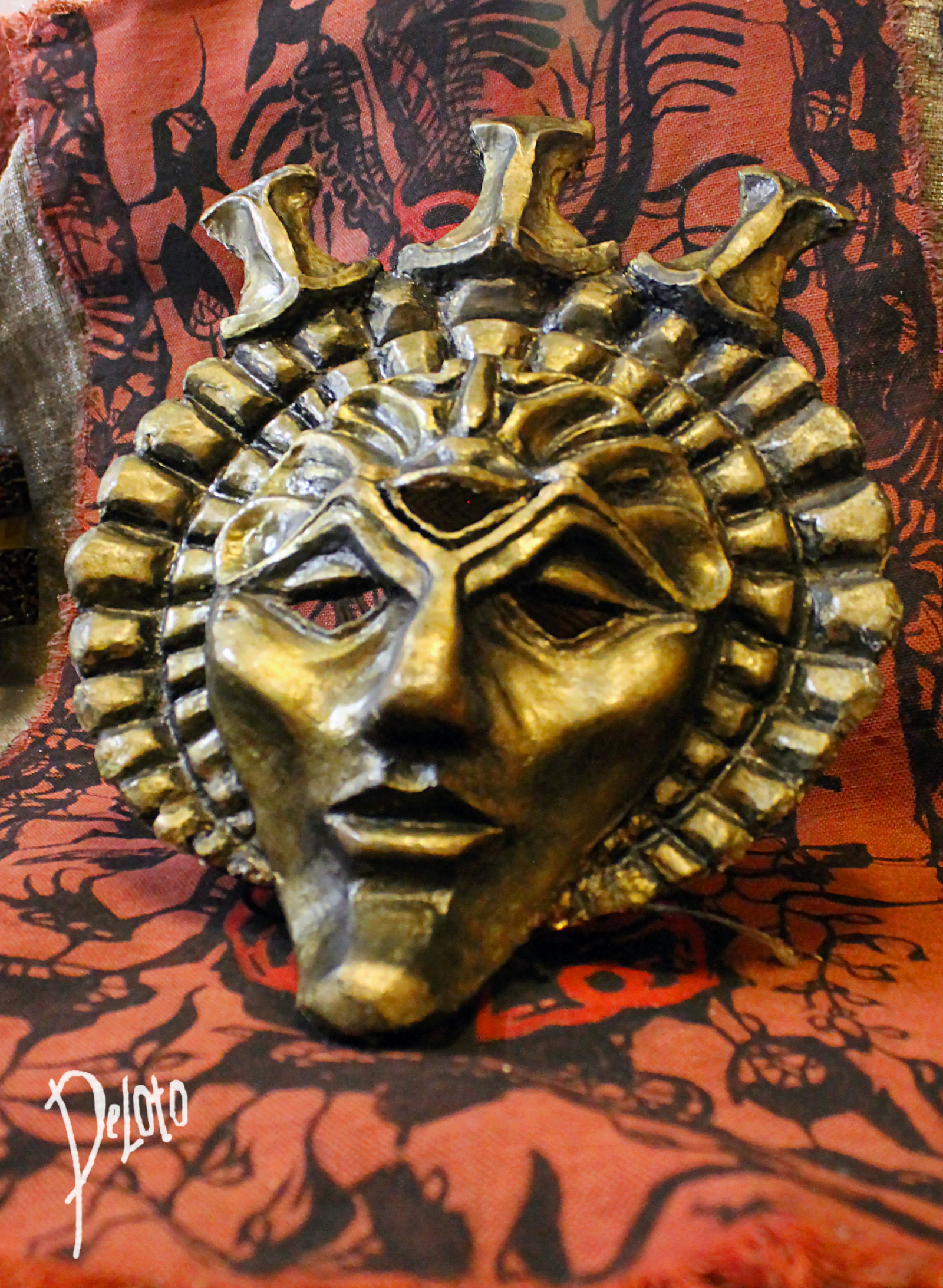 Mask of Dagoth Ur (based on The Elder Scrolls III: Morrowind) - My, The elder scrolls, The Elder Scrolls III: Morrowind, Needlework without process, Mask, Games, Craft, Handmade, Deloto, Longpost