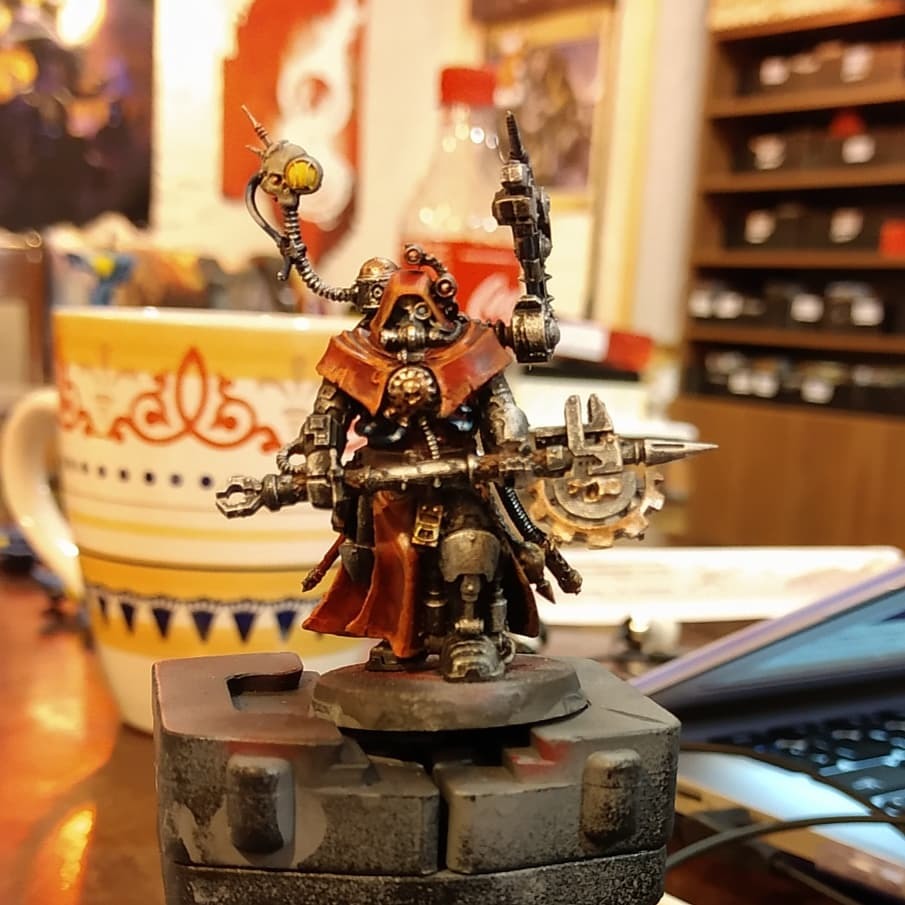 Мой покрас Techpriest Enginseer - Моё, Techpriest, Adeptus Mechanicus, Покраска миниатюр, Покраска, Warhammer 40k, Wh miniatures