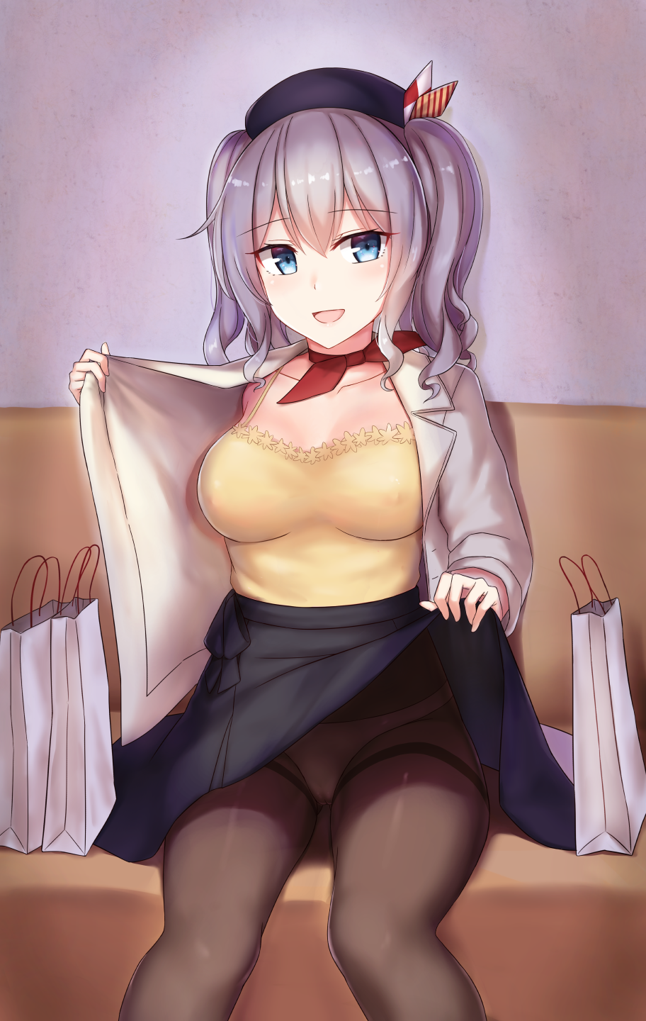 Kashima (художник: Cai Geng) - NSFW, Kantai Collection, Аниме, Anime Art, Kashima, Mitsukoshi, Сиськи, Длиннопост