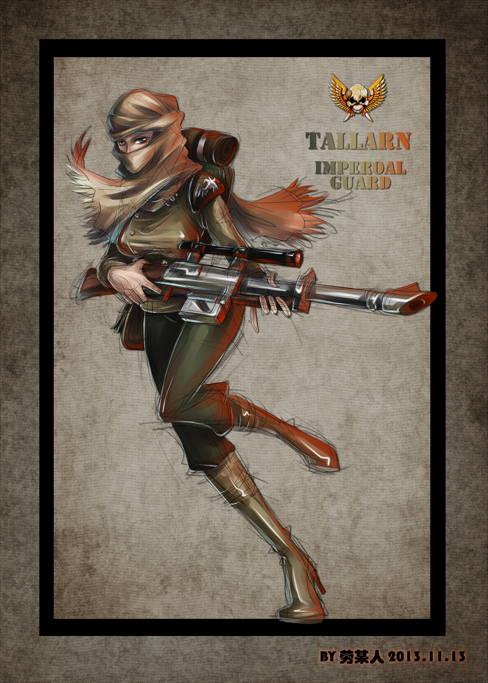 Kawaii Guard - Wh other, Anime art, Astra Militarum, Imperial guard, Warhammer 40k, Wh r63, Rule 63, Longpost