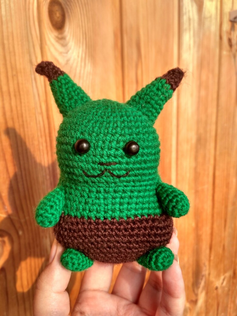 Pica-Pica - My, Handmade, Pokemon, Pikachu, Crochet, Needlework without process, Longpost