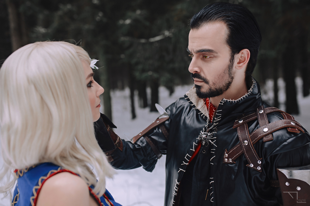 Witcher and sorceress love story - My, Cosplay, Witcher, Keira Metz, Lambert, Love story, Longpost