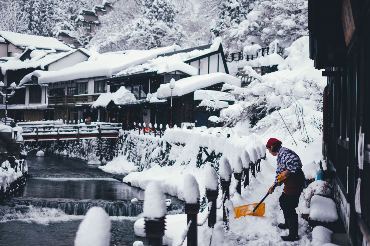 Japan. Ginzan onsen - Japan, The photo, Snow, Winter, Longpost