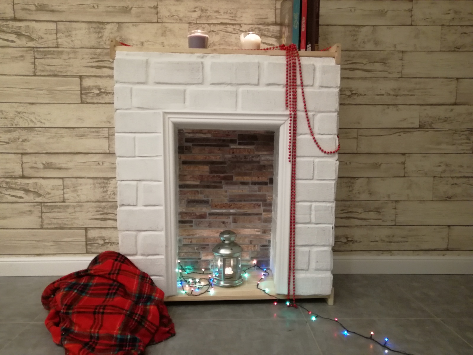 Decorative fireplace - My, Needlework with process, Hobby, Decorative fireplace, Cosiness, Longpost