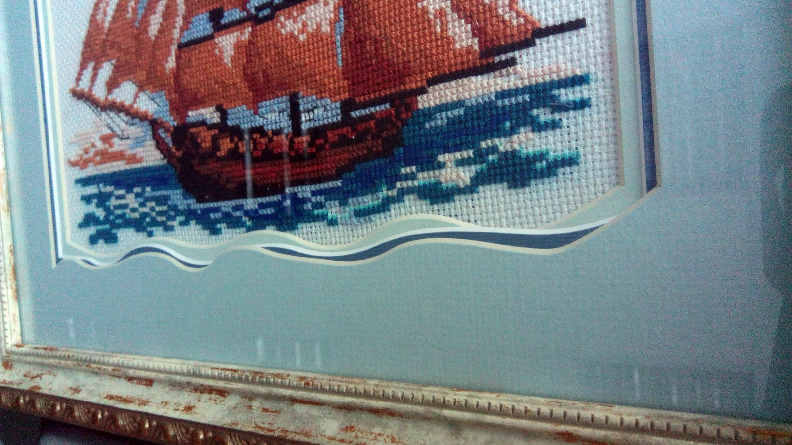 Before after. - My, Hobby, Cross-stitch, Framing Workshop, Baguette, Needlework without process, Longpost