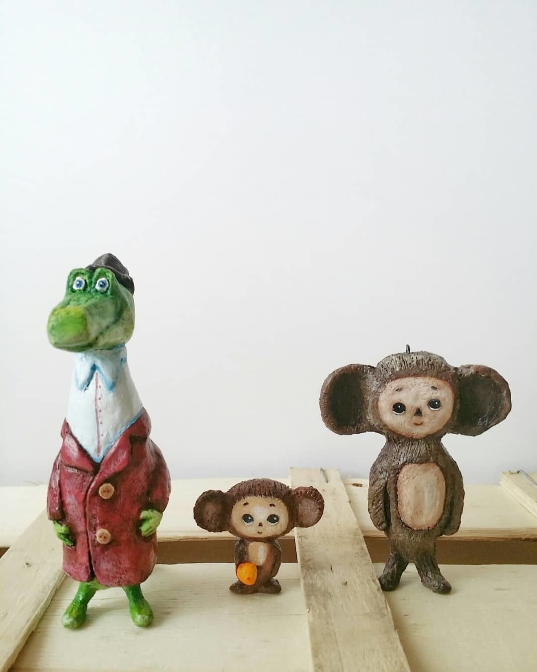 Changed the cheburashka. Christmas decorations from papier-mache. - My, Cheburashka, Gena and Cheburashka, Papier mache, Christmas decorations, Longpost