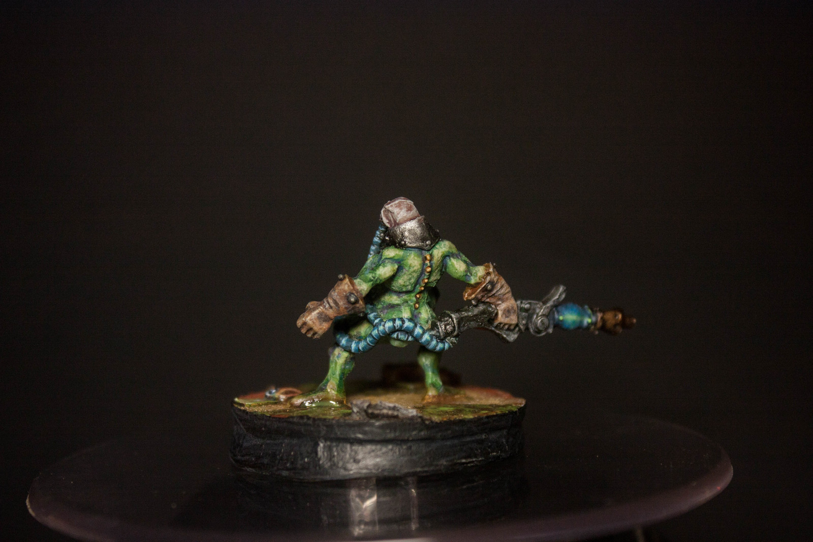 Haven't been here in a while and here we go again. My fresh minky paint. (Bile Thrall\Warmachine) - My, Desktop wargame, Painting miniatures, Scale model, Hobby, Steampunk, Characters (edit), Longpost