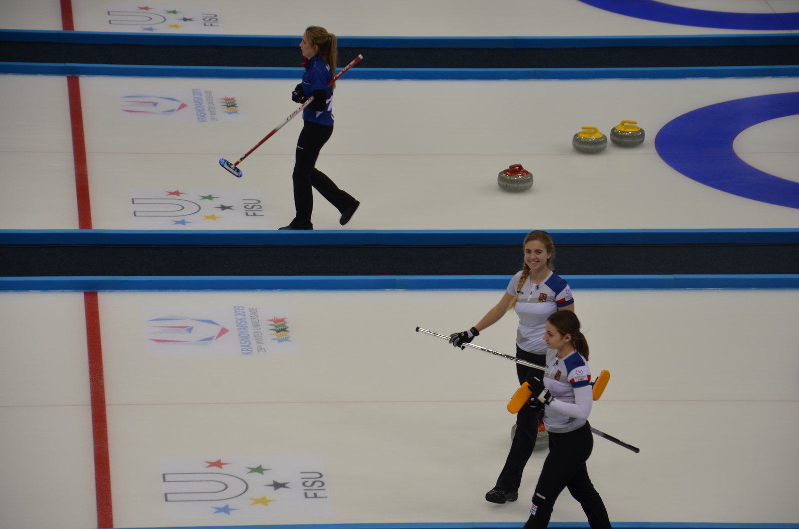 Czech women's curling team (Winter Universiade 2019) - My, Curling, Russia, Krasnoyarsk, Universiade 2019, , Czech Republic national team, Longpost