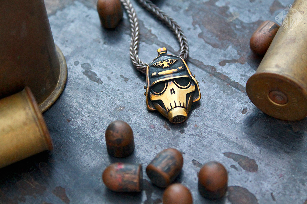 In life, war. In death, peace. In life, shame. In death, atonement. - My, Wh other, Pendant, Handmade, Warhammer-Crafts, Creation, Longpost, Warhammer 40k, Death korps of krieg