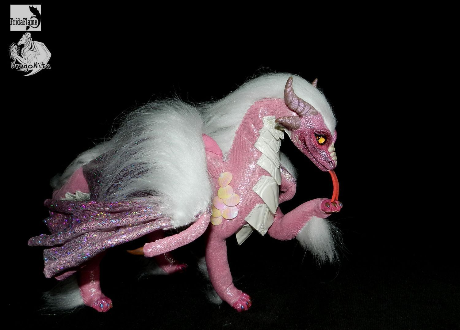 handmade dragon sakura - My, Handmade, Needlework, Collab, Doll, Dragonita, Fridaflame, The Dragon, Longpost